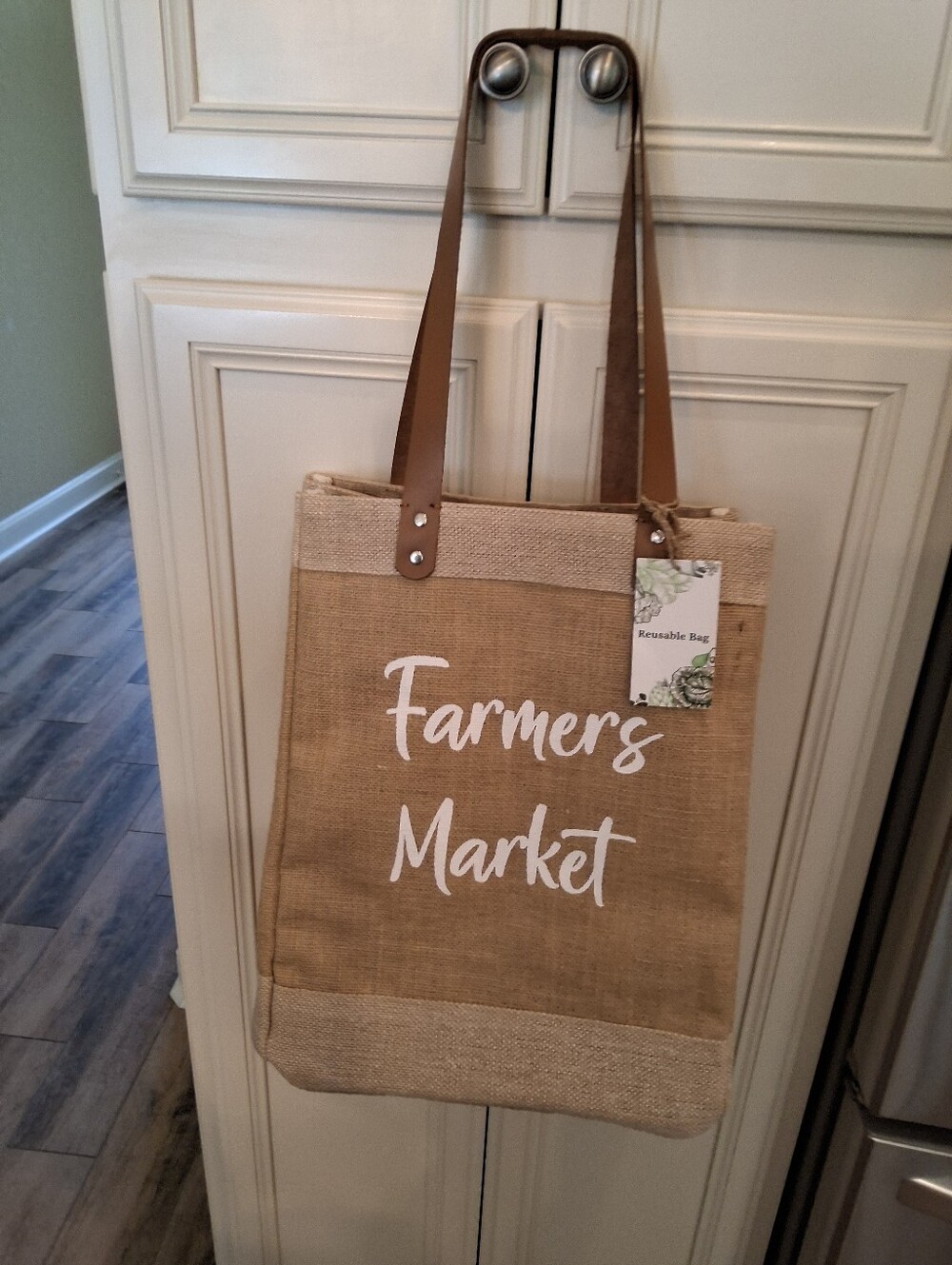 Farmers Market Jute Tote